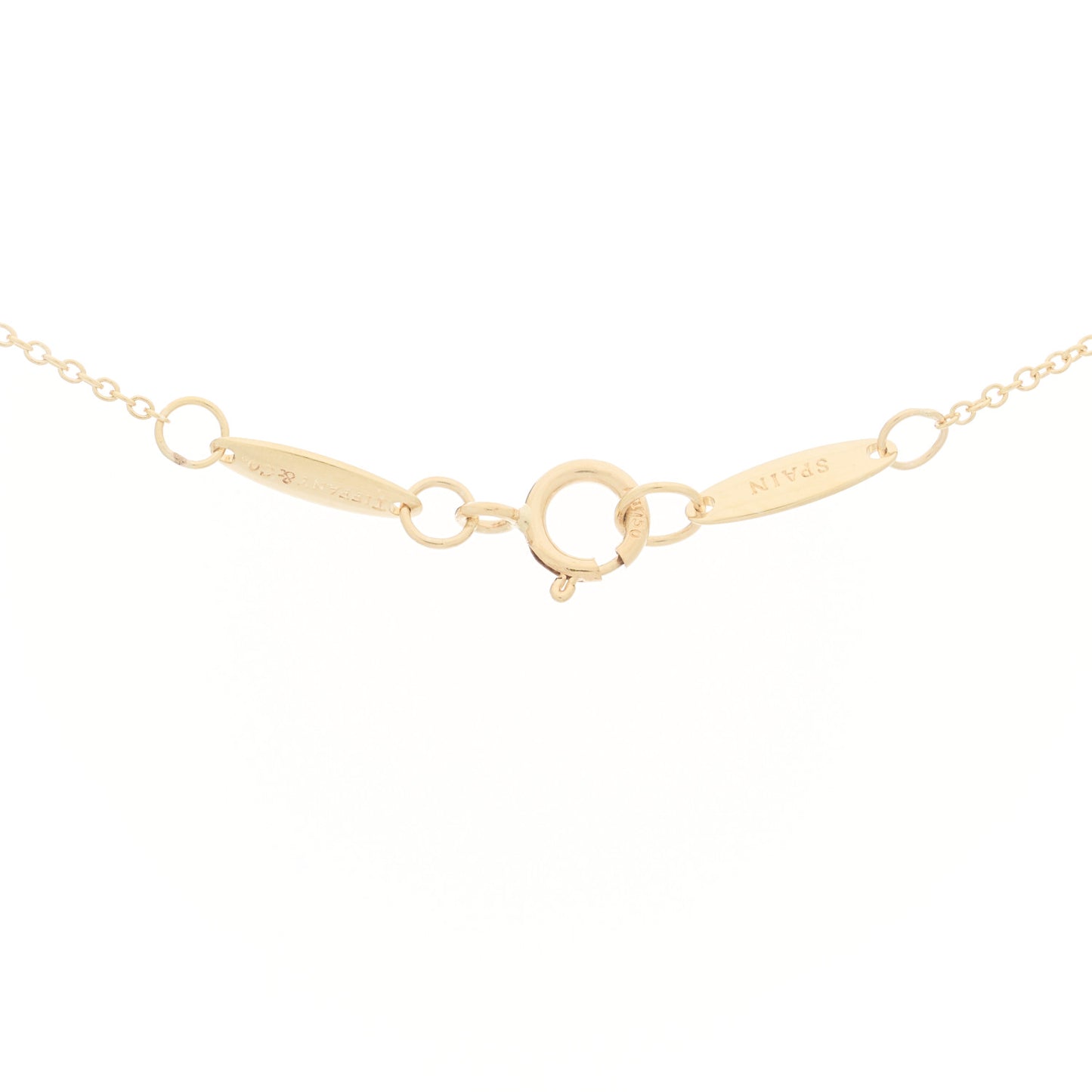 18K Yellow Gold Diamond Tiffany T Baguette Pendant Necklace