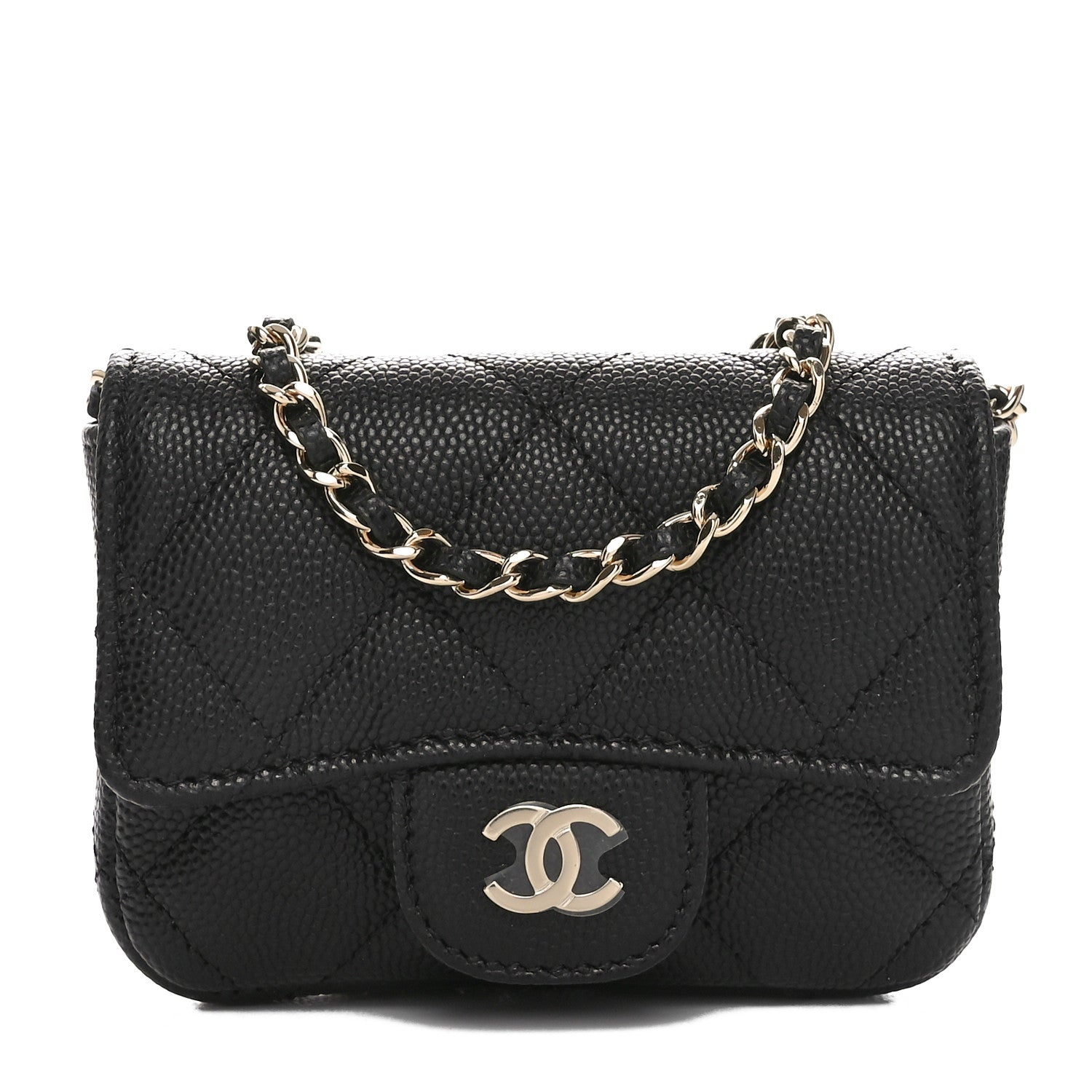 Chanel Caviar Quilted Mini Chain Belt Bag Black 1 of 12