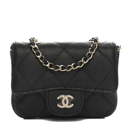 Chanel Caviar Quilted Mini Chain Belt Bag Black 1 of 12