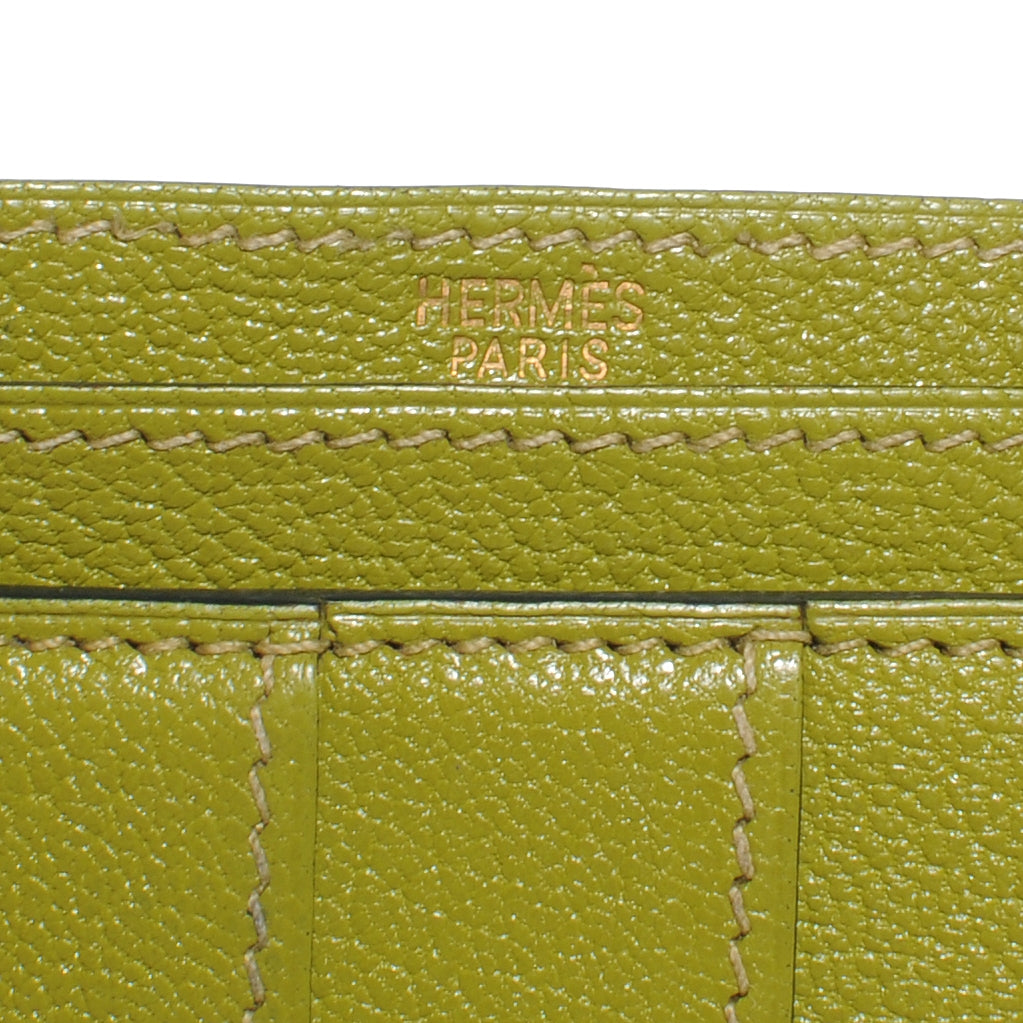 Hermes Chevre Mysore Bearn Wallet Vert Anis 5 of 7