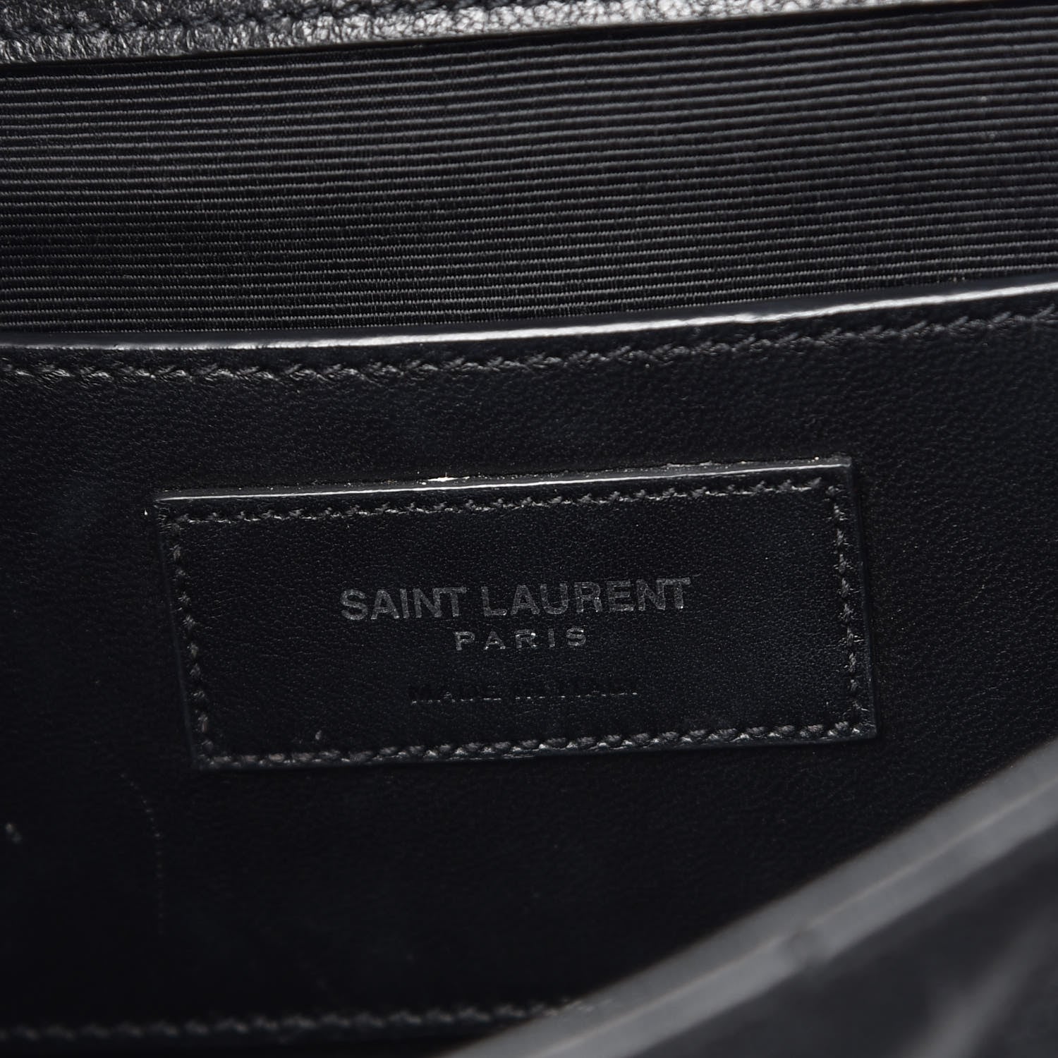 Saint Laurent Sheepskin Matelasse Medium Monogram College Punk Chain Satchel Black 7 of 12