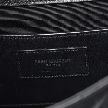 Saint Laurent Sheepskin Matelasse Medium Monogram College Punk Chain Satchel Black 7 of 12