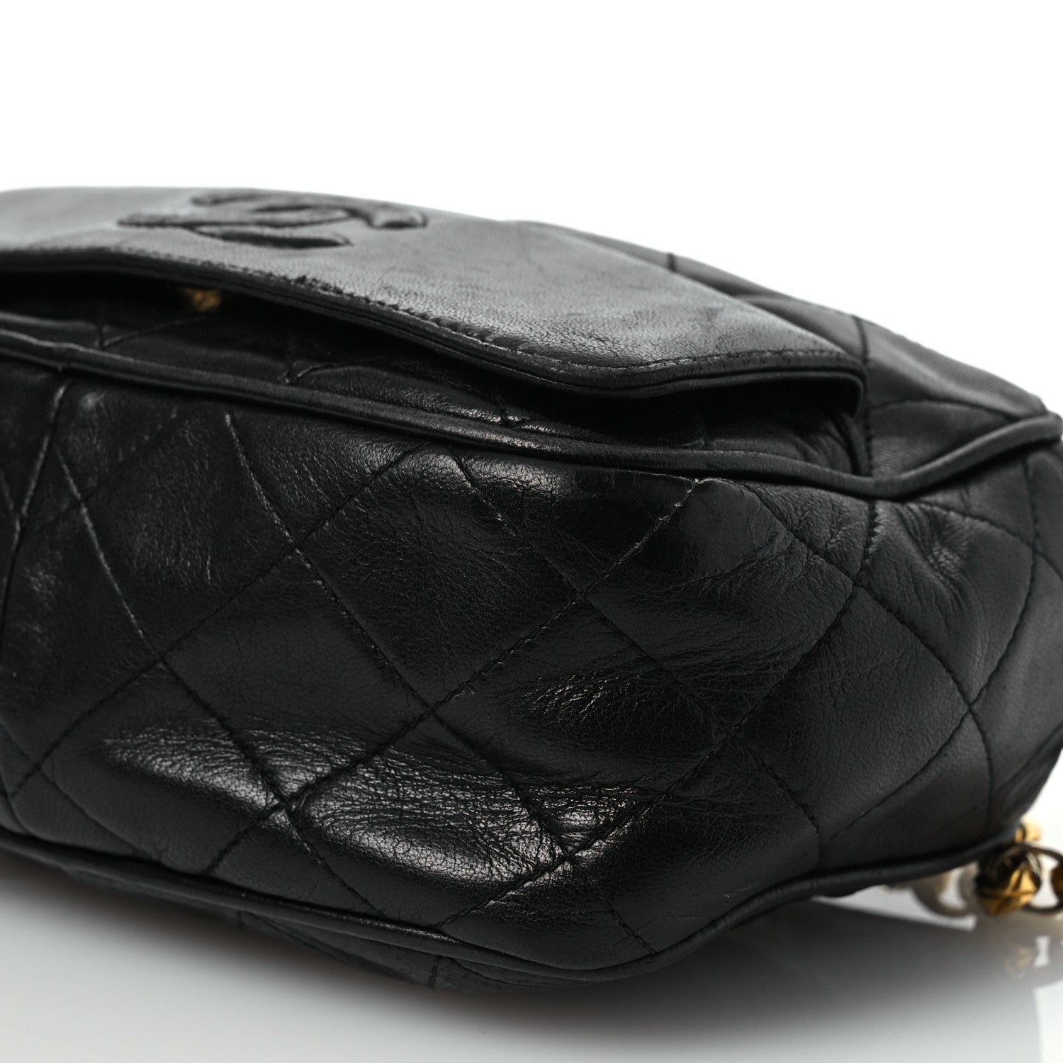 Chanel Lambskin Quilted Tassel Camera Case Black 10 of 14