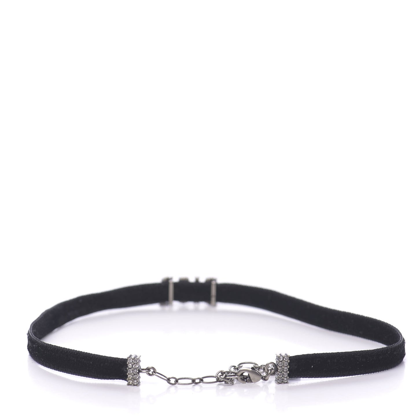 Velvet Crystal DIOR Choker Necklace Black