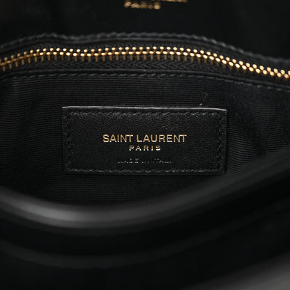 Saint Laurent Calfskin Y Quilted Monogram Toy Loulou Crossbody Bag Black 5 of 11