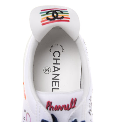 Chanel x Pharrell Williams Calfskin Womens Sneakers 41 White 6 of 9
