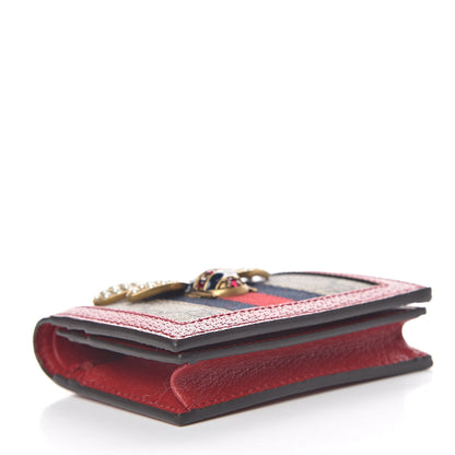 Gucci GG Supreme Monogram Queen Margaret Card Case Red 4 of 8