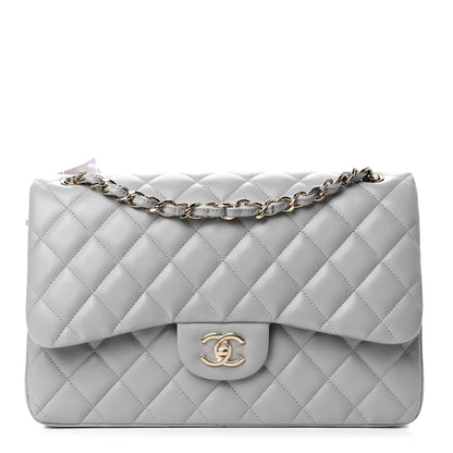 Chanel Caviar Quilted Jumbo Double Flap Grey 1 of 4
