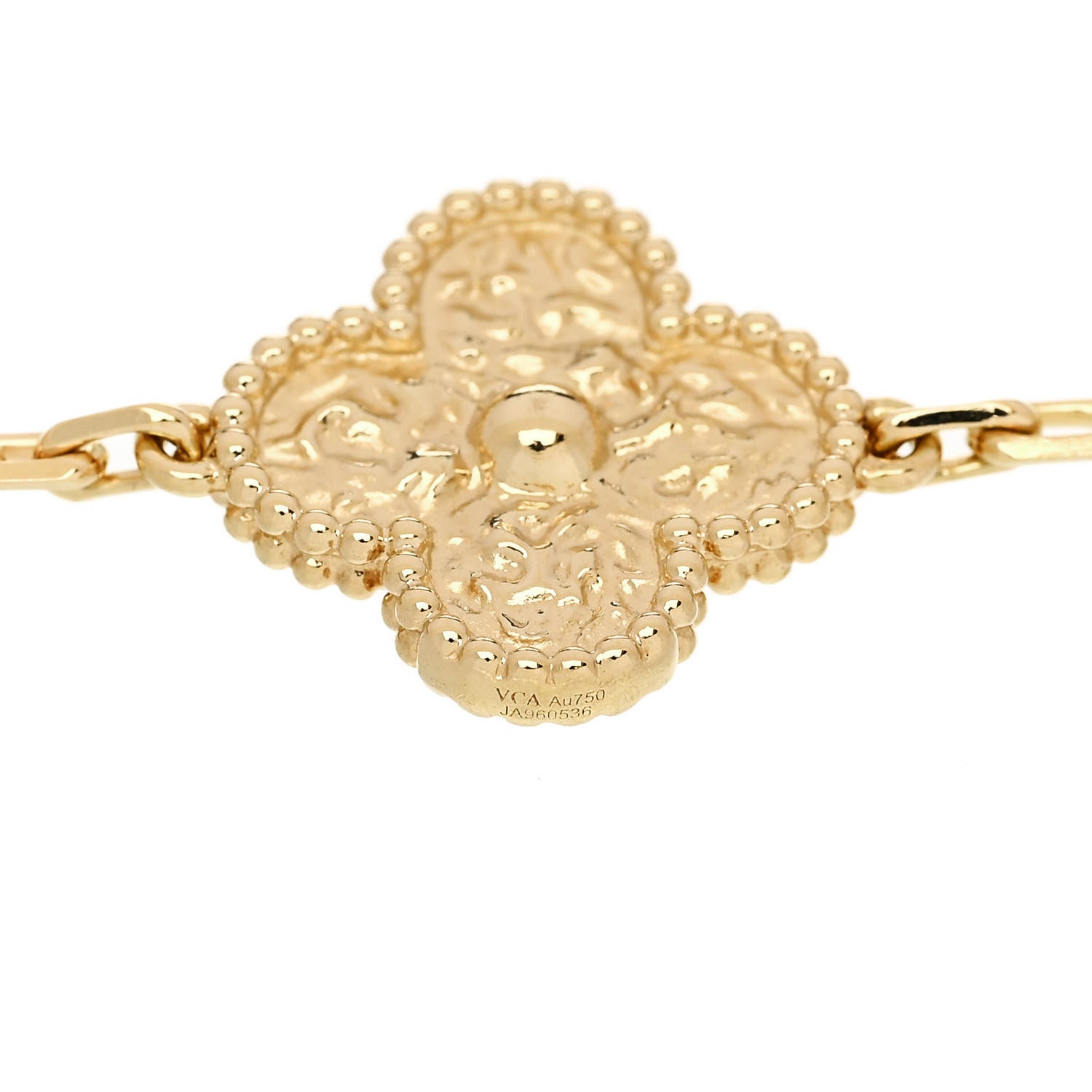 Van Cleef & Arpels 18K Yellow Gold 5 Motifs Vintage Alhambra Bracelet 3 of 4