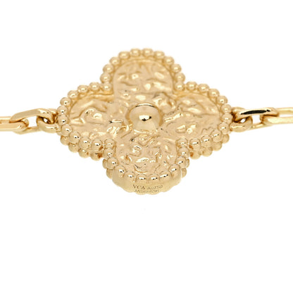 Van Cleef & Arpels 18K Yellow Gold 5 Motifs Vintage Alhambra Bracelet 3 of 4