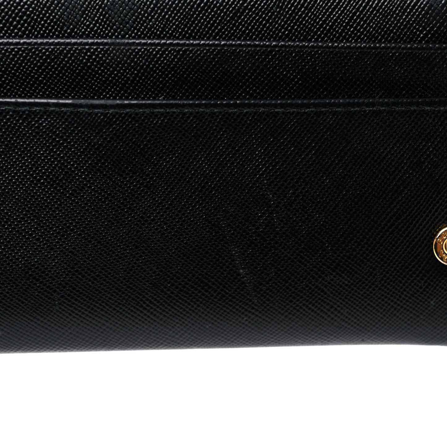 Saffiano Metal Continental Flap Wallet Black
