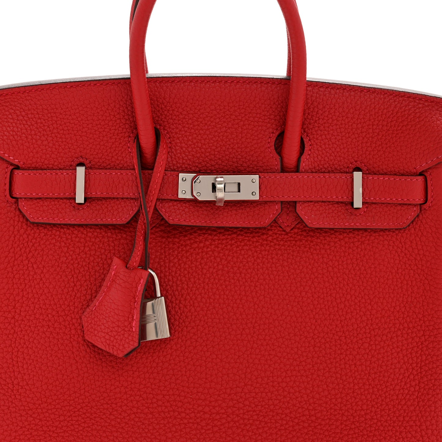 Togo Verso Birkin 25 Rouge Casaque Rouge H