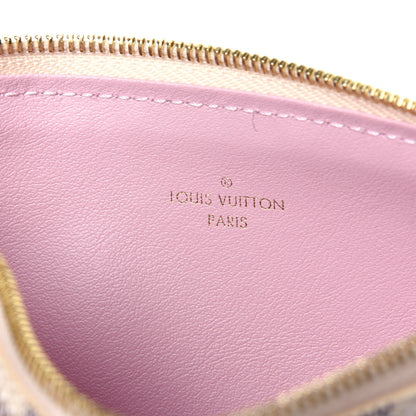 Louis Vuitton Damier Azur Pochette Felicie Chain Wallet Rose Ballerine 12 of 17