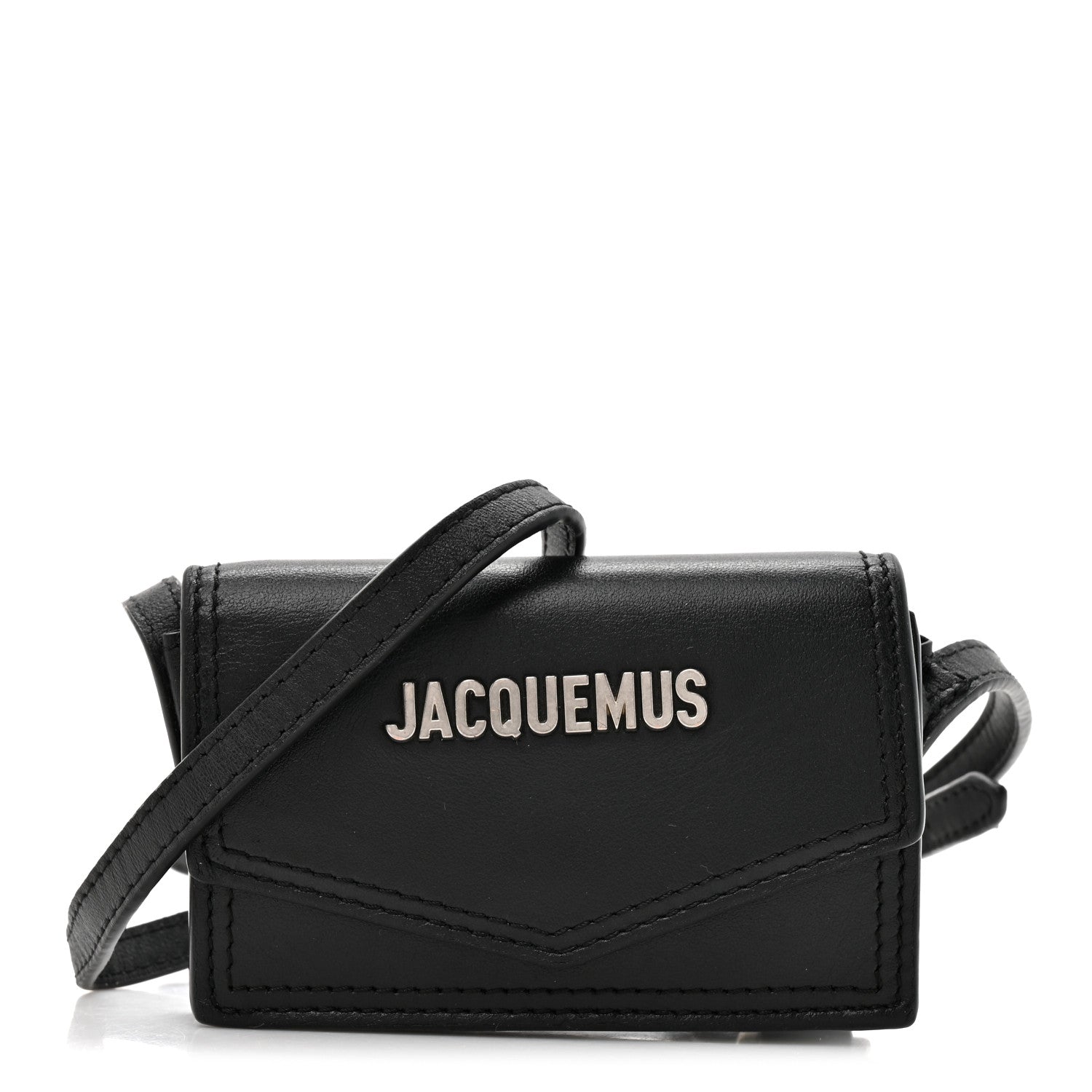 Jacquemus Smooth Calfskin Mini Le Porte Azur Envelope Wallet Black 1 of 10
