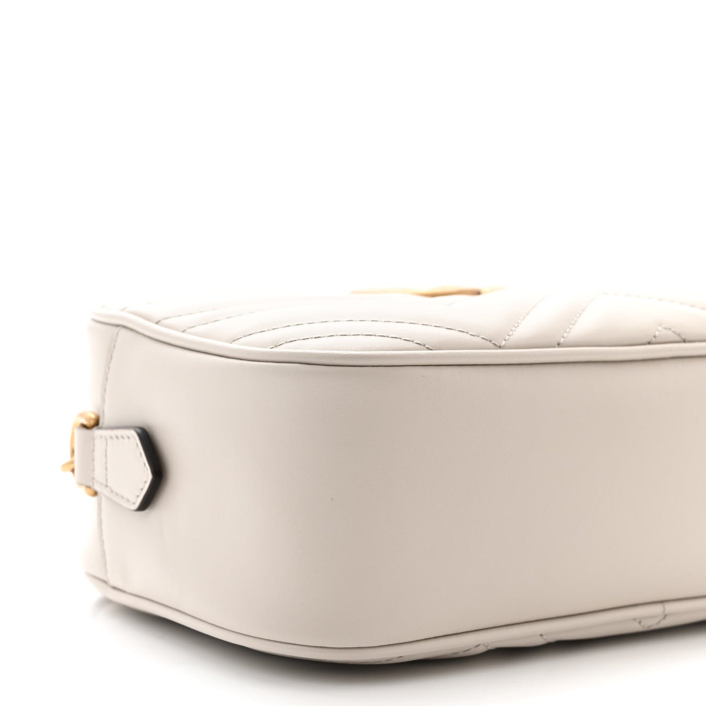 Calfskin Matelasse Small GG Marmont Chain Shoulder Bag Light Grey