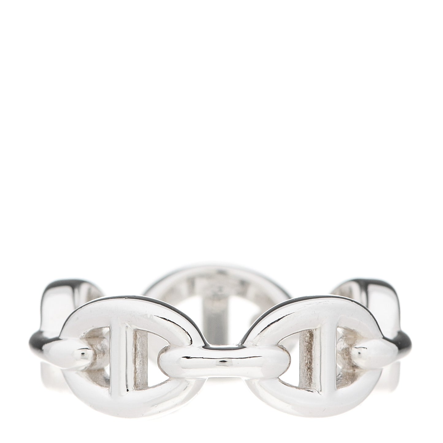 Sterling Silver PM Chaine d'Ancre Enchainee Band Ring 54 6.75