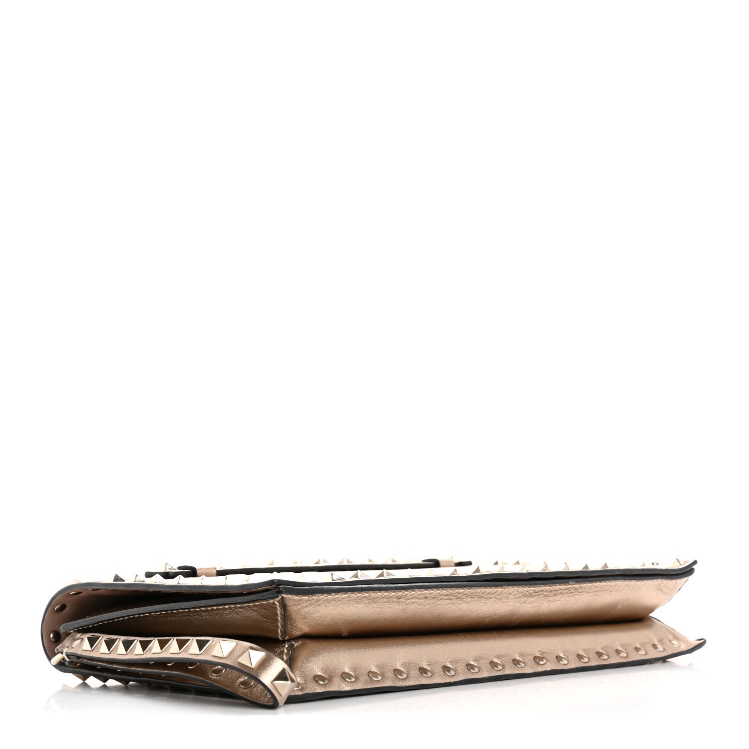 Valentino Garavani Metallic Nappa Rockstud Wristlet Clutch Skin 4 of 14