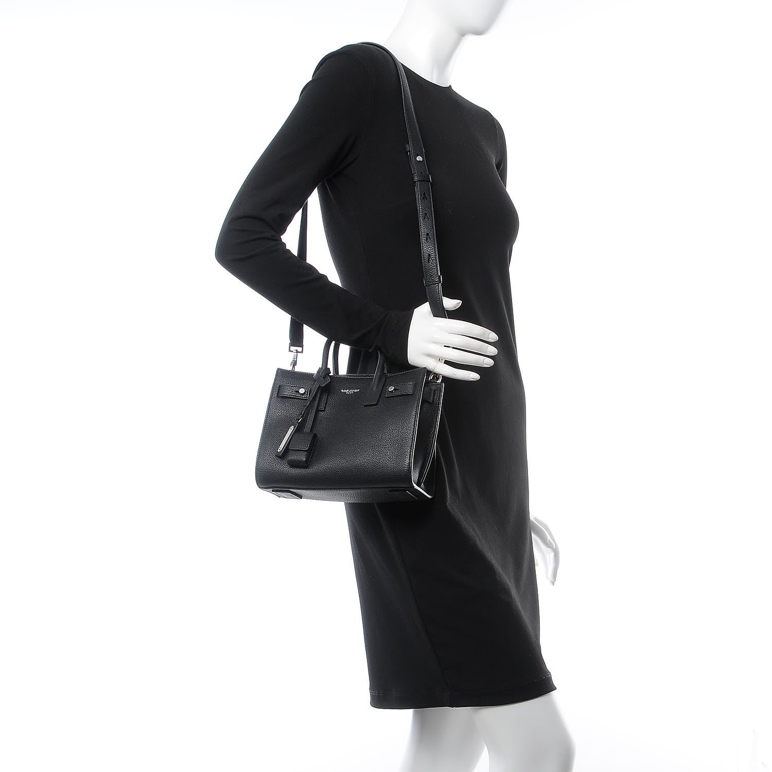 Saint Laurent Grained Calfskin Nano Sac De Jour Souple Black 2 of 8