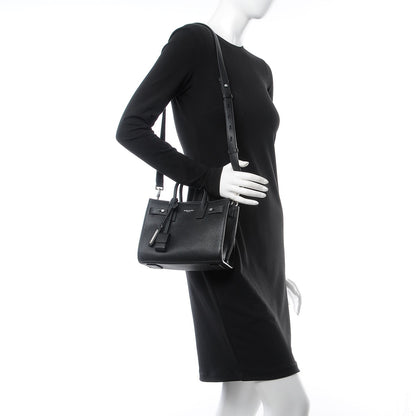 Saint Laurent Grained Calfskin Nano Sac De Jour Souple Black 2 of 8