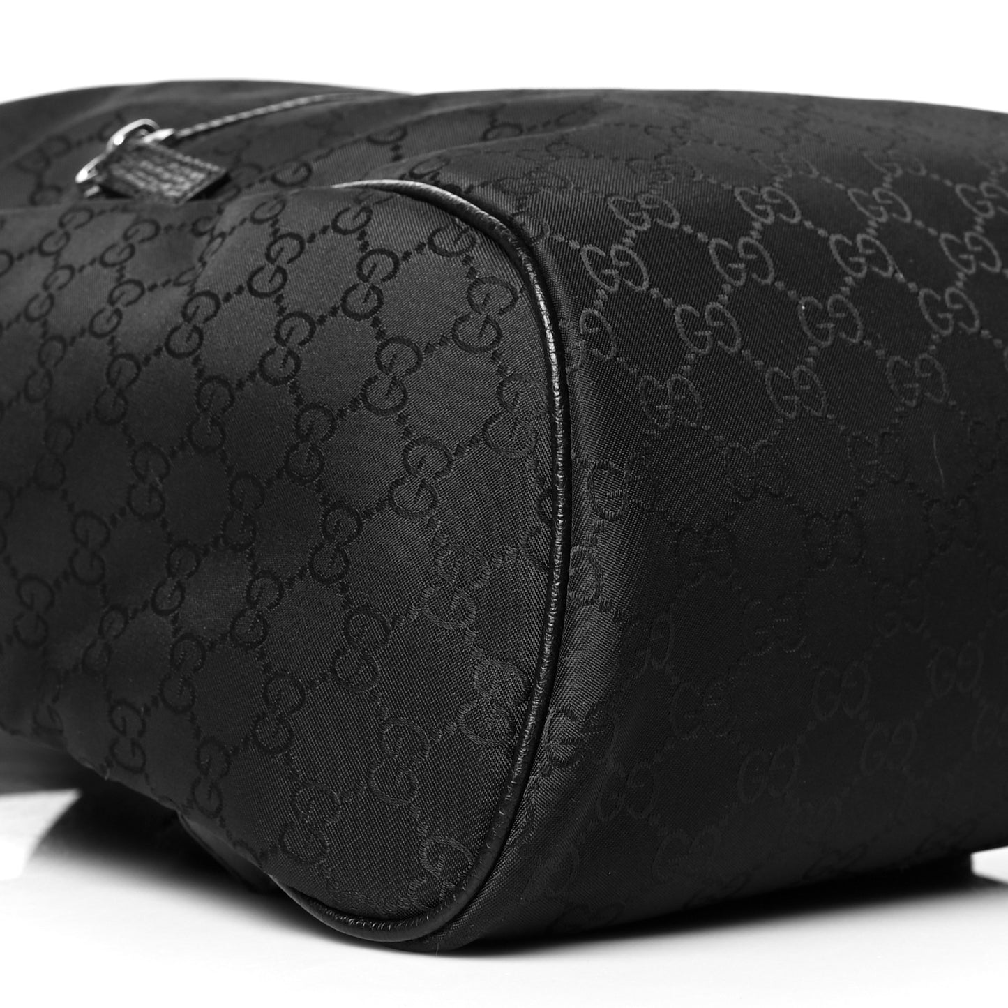 Nylon Monogram Slim Backpack Black