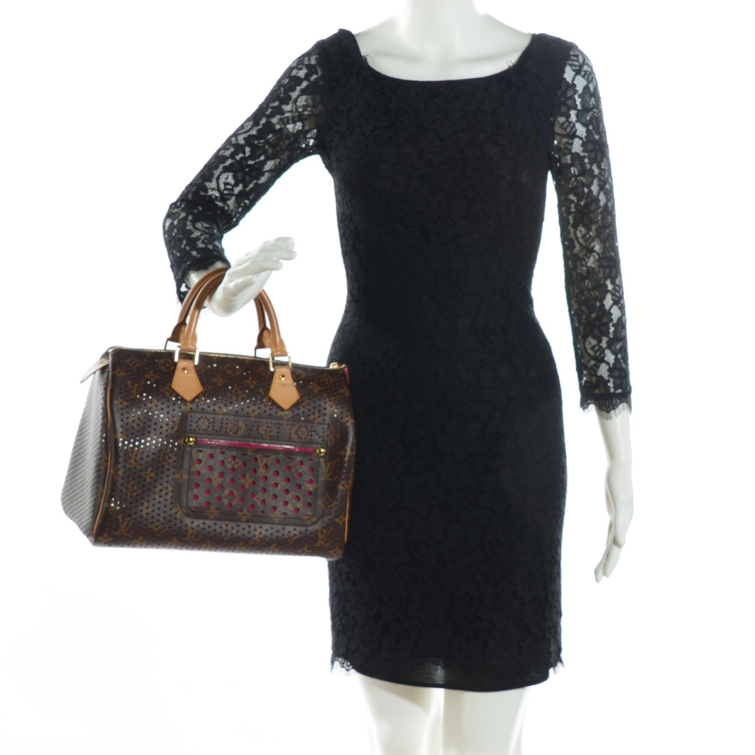 Louis Vuitton Monogram Perforated Speedy 30 Fuchsia 2 of 7