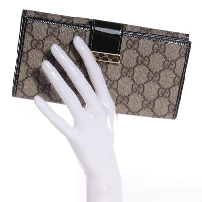 Gucci GG Plus Monogram Icon Bar Continental Flap Wallet Dark Brown 2 of 7