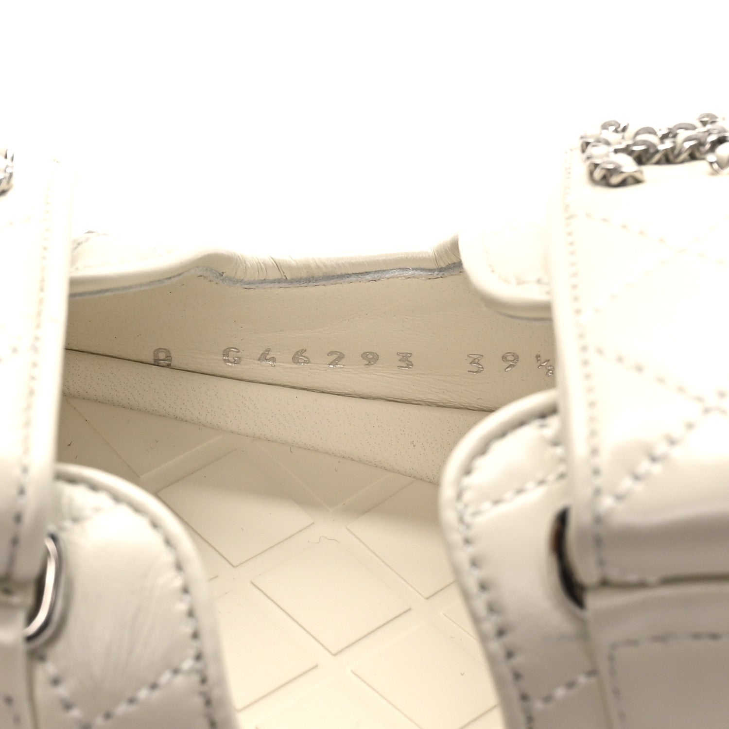 Chanel Shiny Calfskin Chain CC Velcro Dad Platform Sandals 39.5 White 7 of 9