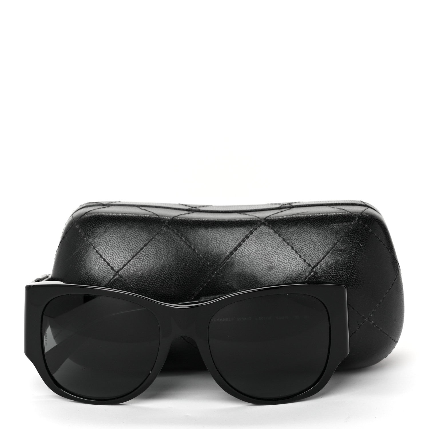Chanel Lambskin Quilted CC Mirror Sunglasses 5202-Q Black 7 of 7