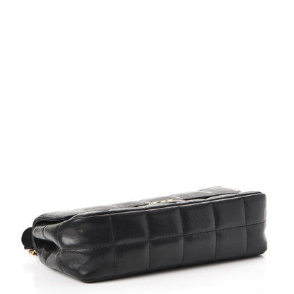 Chanel Lambskin Quilted Mini Chocolate Bar Camellia Flap Black 4 of 8