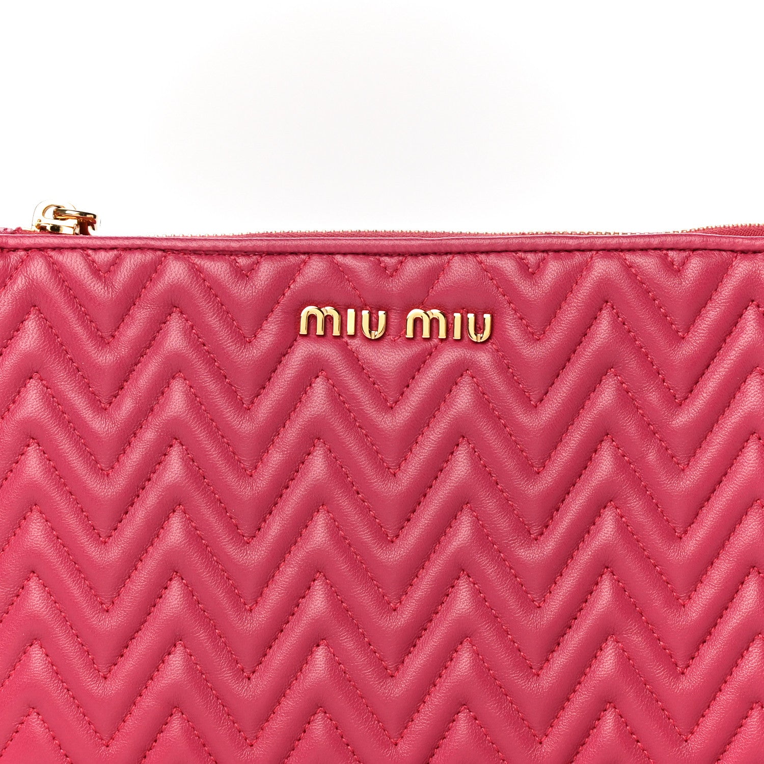 Miu Miu Nappa Matelasse Wristlet Fuxia 8 of 10