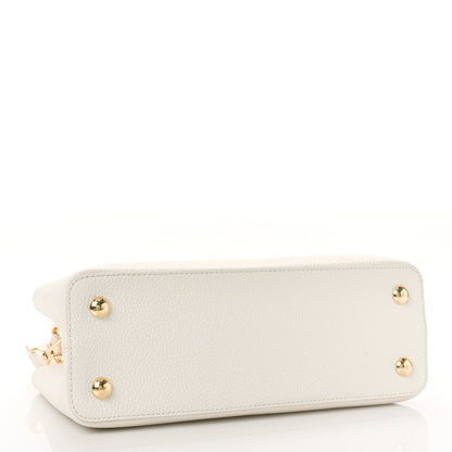 Louis Vuitton Taurillon Capucines MM Cream Plume Yellow 4 of 8