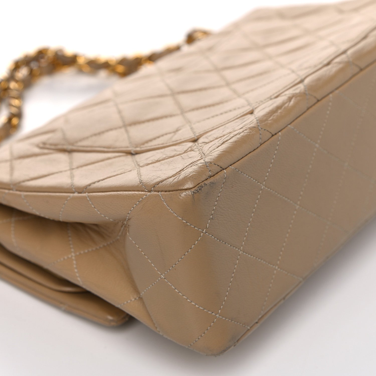 Chanel Lambskin Quilted Small Double Flap Beige 12 of 14