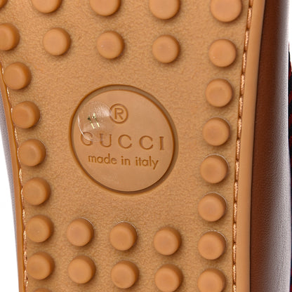 Gucci Nappa Mens Bee Driver Loafers 11 Cuir 6 of 9
