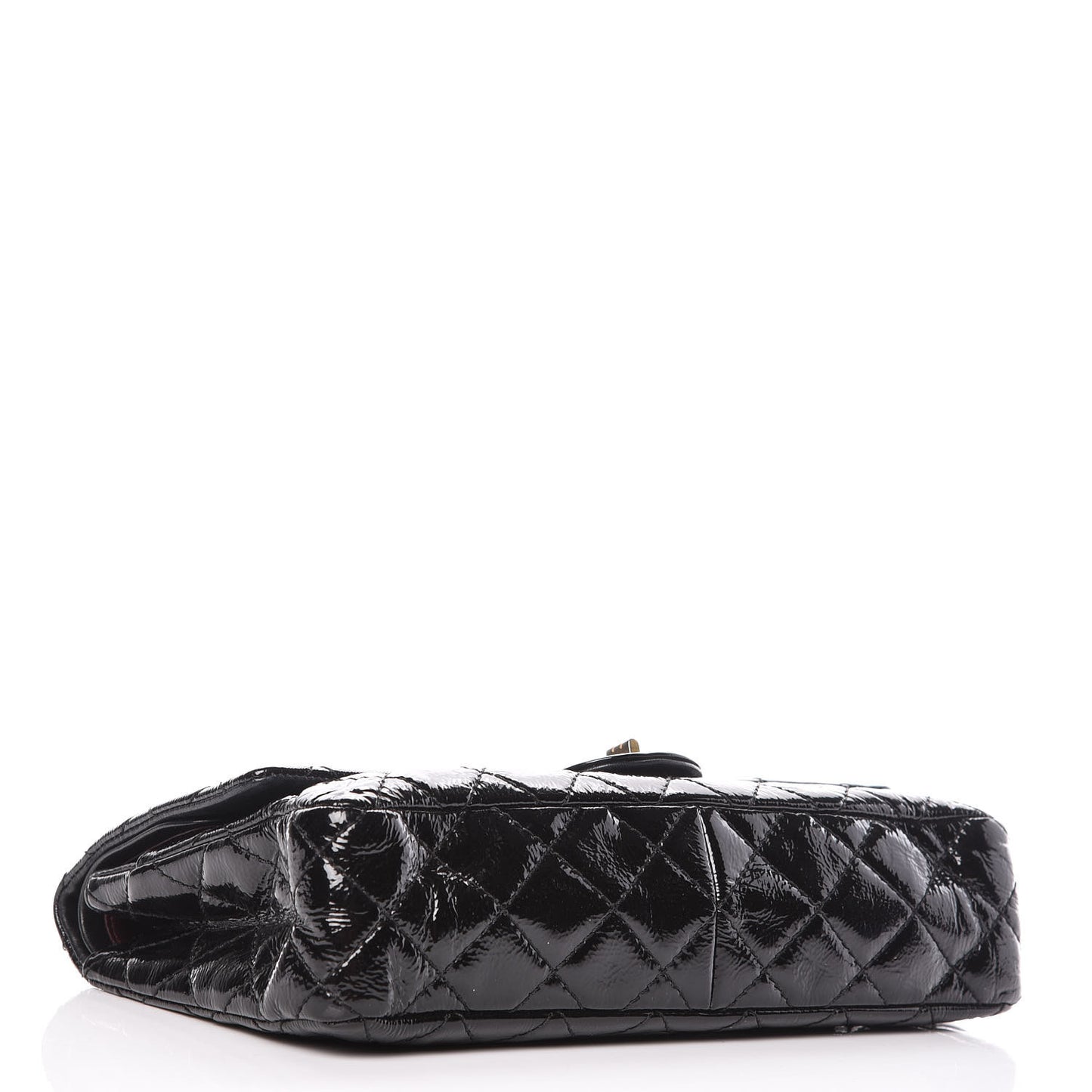 Distressed Patent Quilted 2.55 Reissue 226 Flap Black