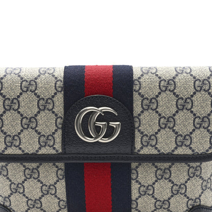 Gucci GG Supreme Monogram Web Small Ophidia Belt Bag 90 36 Beige Navy 8 of 10