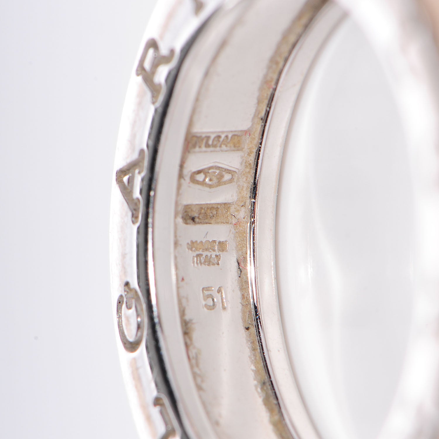Bulgari 18K White Gold B.Zero1 Ring One-Band Ring 51 5.75 3 of 4