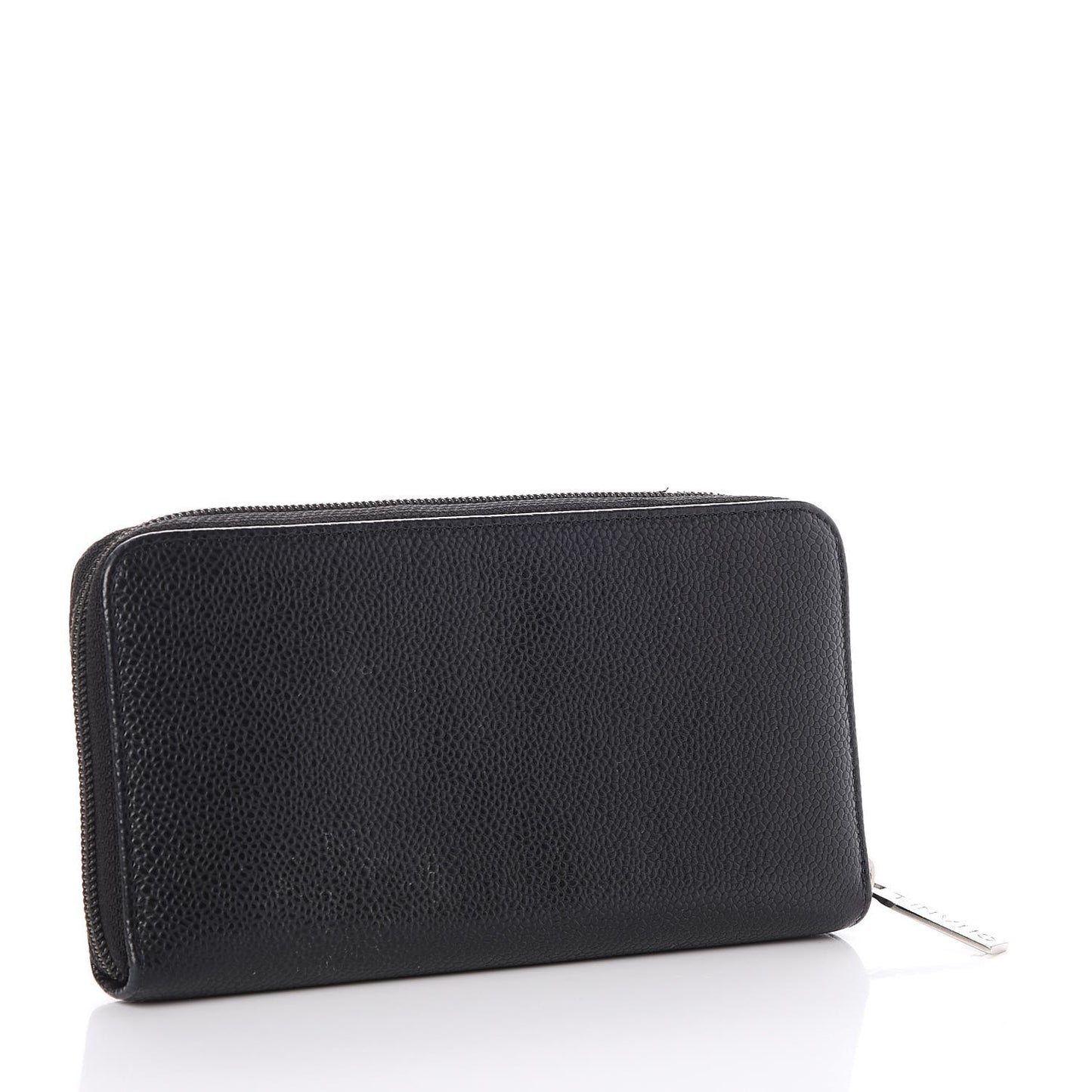 Caviar Large Timeless CC Zip Around Wallet Black