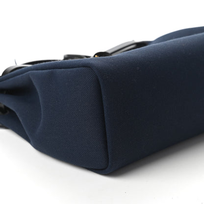 Hermes Toile Vache Hunter Herbag Zip PM 31 Bleu Marine Black 6 of 10