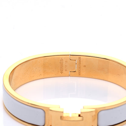 Hermes Enamel Narrow Clic Clac H Bracelet PM White 4 of 7