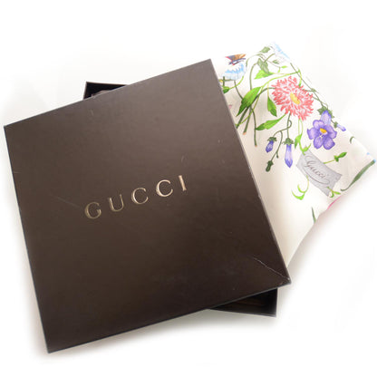 Gucci Silk Twill Flora Square Scarf White 6 of 7