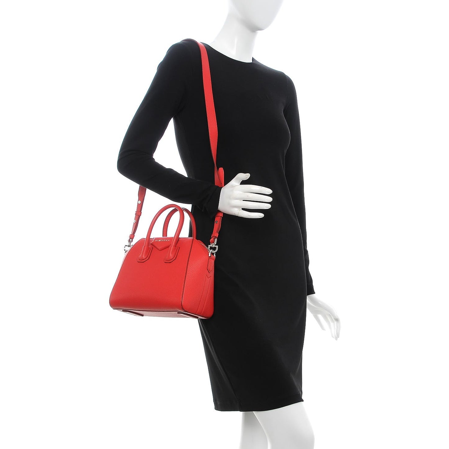 Sugar Goatskin Mini Antigona Medium Red