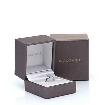 Bulgari Platinum Diamond .30ct Corona Engagement Ring 52 6 8 of 8