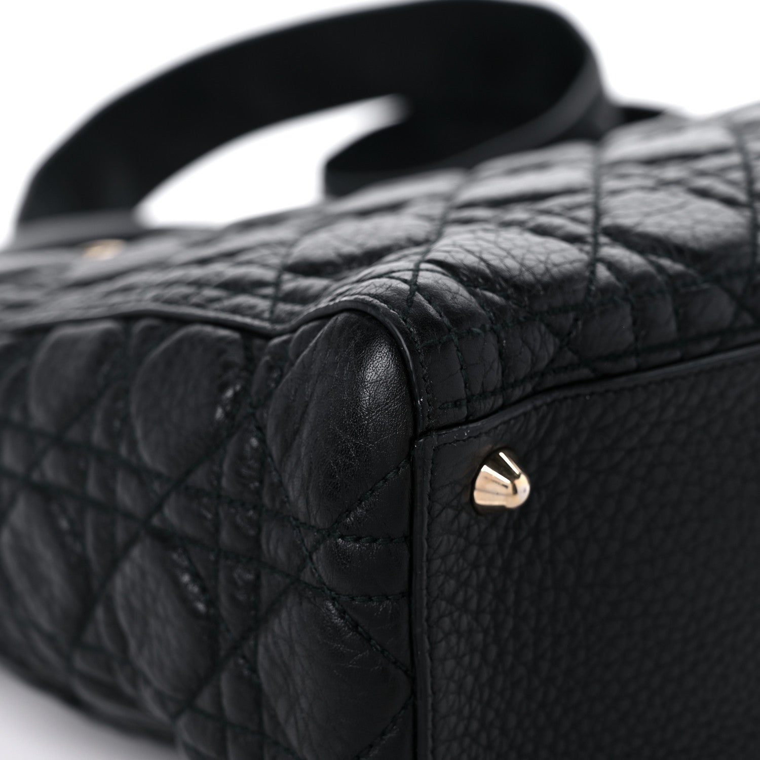 Christian Dior Grained Calfskin Cannage Large Supple Lady Dior Black 8 of 14