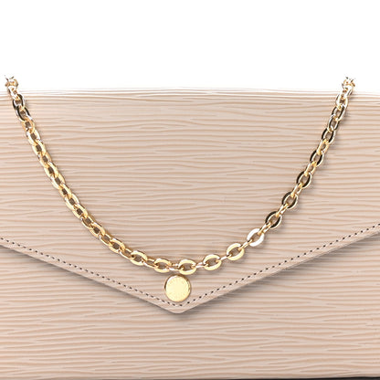 Louis Vuitton Epi Felicie Pochette Chain Wallet Galet 6 of 10