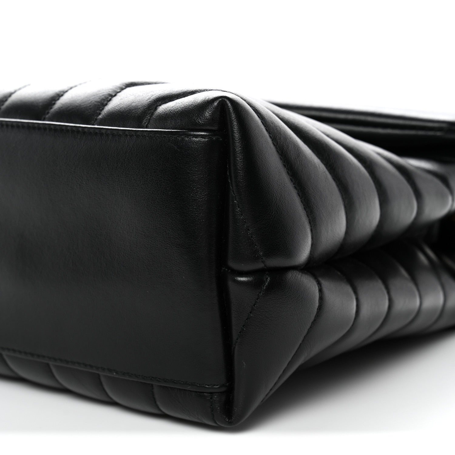 Saint Laurent Calfskin Y Quilted Monogram Medium Loulou Chain Satchel Black 10 of 11