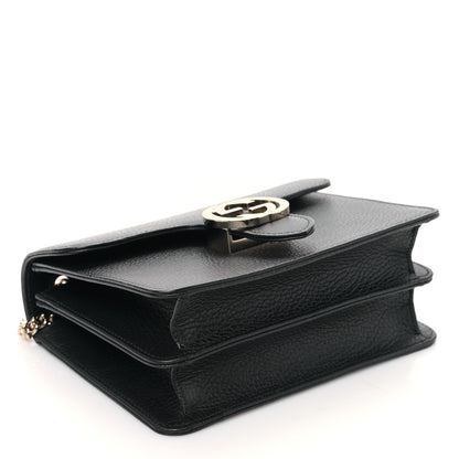Gucci Dollar Calfskin Small Interlocking G Shoulder Bag Black 4 of 9