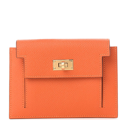 Hermes Epsom Kelly Pocket Compact Wallet Feu 1 of 8