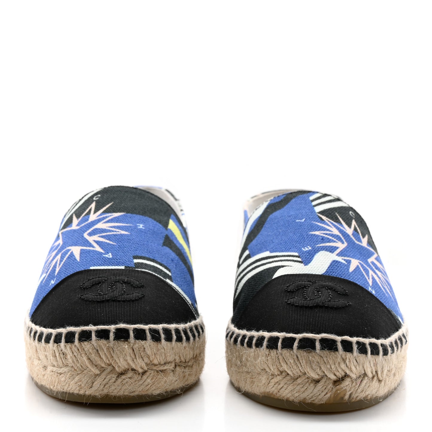 Fabric CC Espadrilles 37 Navy Ivory Black