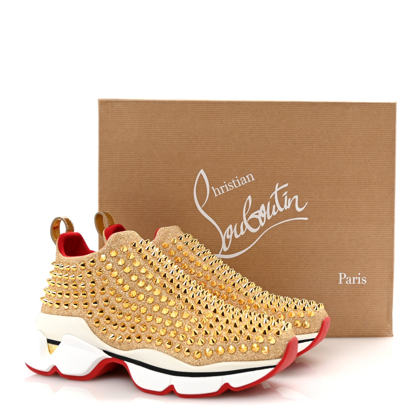 Neo Lame Spike Sock Donna Flat Sneakers 36 Gold