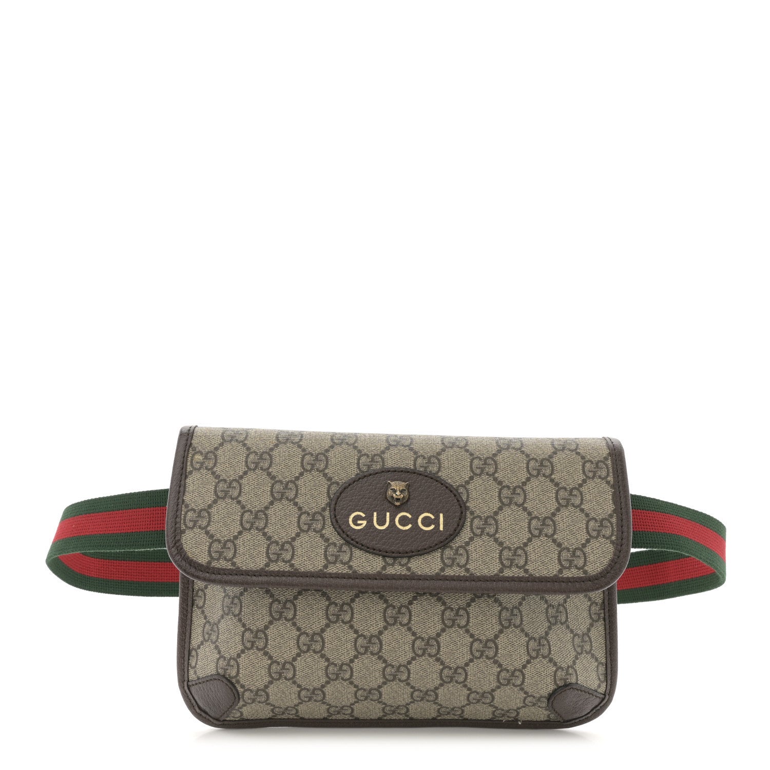 Gucci GG Supreme Monogram Neo Vintage Web Belt Bag Brown 1 of 10